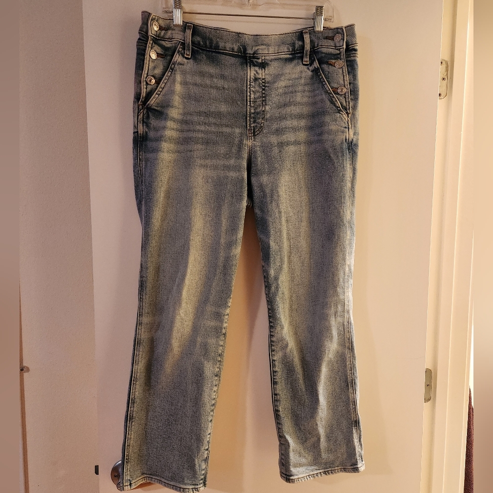 Express button ankle jeans